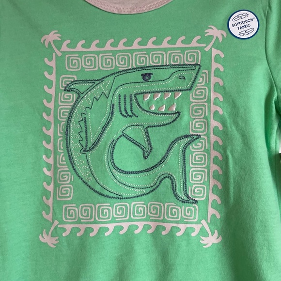 Garanimals Green Shark soft touch fabric Graphic Kids T-Shirt size 4T-NWT - Picture 3 of 4